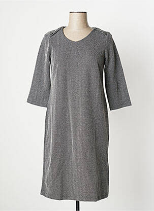 Robe mi-longue manches 3/4 manches 3/4 gris DAMART femme