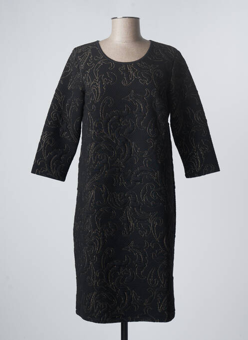 Robe mi-longue manches 3/4 manches 3/4 noir DAMART femme