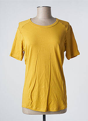 Top tissage jersey manches courtes jaune DAMART femme