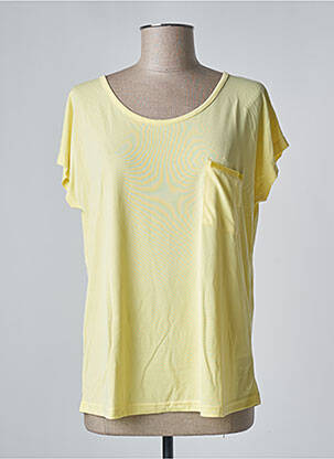 Top stretch manches courtes jaune DAMART femme