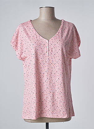 Top stretch manches courtes rose DAMART femme