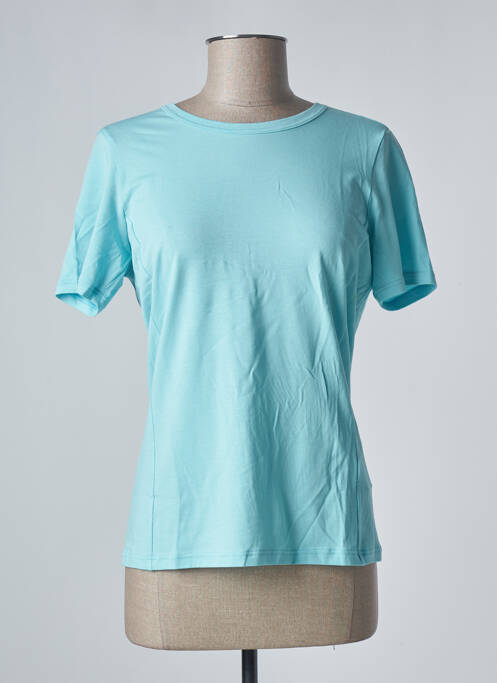 Top tissage jersey manches courtes bleu DAMART femme