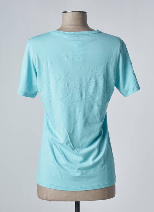 Top tissage jersey manches courtes bleu DAMART femme
