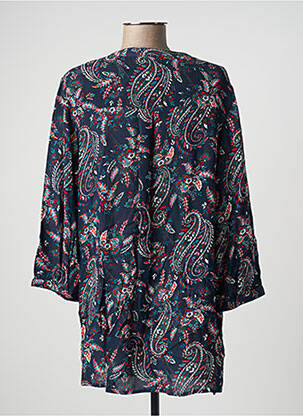 Chemisier imprimé fleurs manches 3/4 bleu DAMART femme