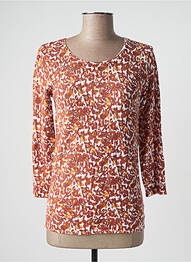 Pull coupe cintrée manches 3/4 marron DAMART femme