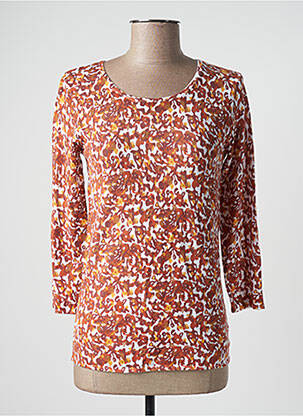 Pull coupe cintrée manches 3/4 marron DAMART femme