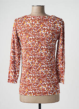 Pull coupe cintrée manches 3/4 marron DAMART femme
