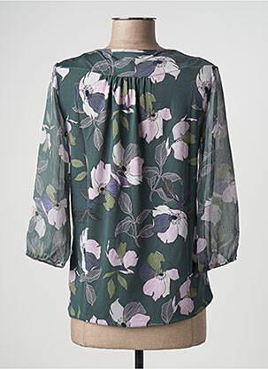 Blouse imprimé fleurs manches 3/4 vert DAMART femme