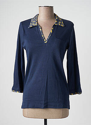 T-shirt manches 3/4 manches 3/4 bleu DAMART femme