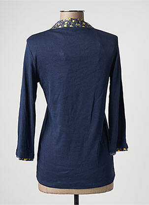 T-shirt manches 3/4 manches 3/4 bleu DAMART femme
