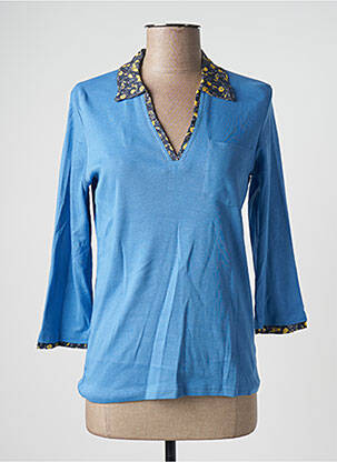 T-shirt manches 3/4 manches 3/4 bleu DAMART femme
