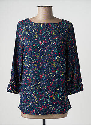 Blouse imprimé fleurs manches 3/4 bleu DAMART femme