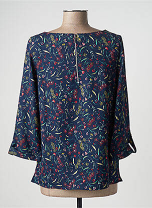 Blouse imprimé fleurs manches 3/4 bleu DAMART femme