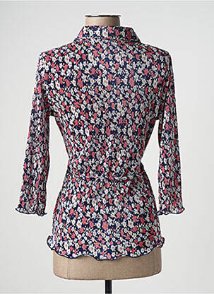 Chemisier imprimé fleurs manches 3/4 bleu DAMART femme