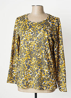 Top stretch manches longues jaune DAMART femme