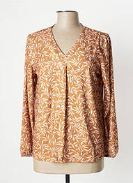 Top tissage jersey manches longues marron DAMART femme