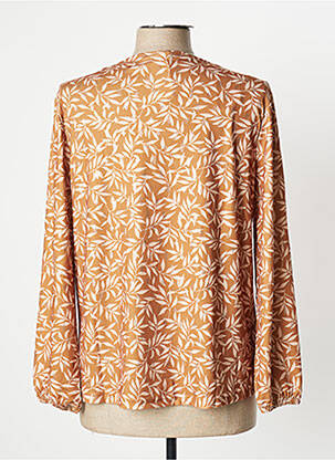 Top tissage jersey manches longues marron DAMART femme