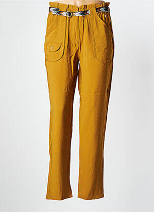 Pantalon droit jaune LOLA ESPELETA pour femme