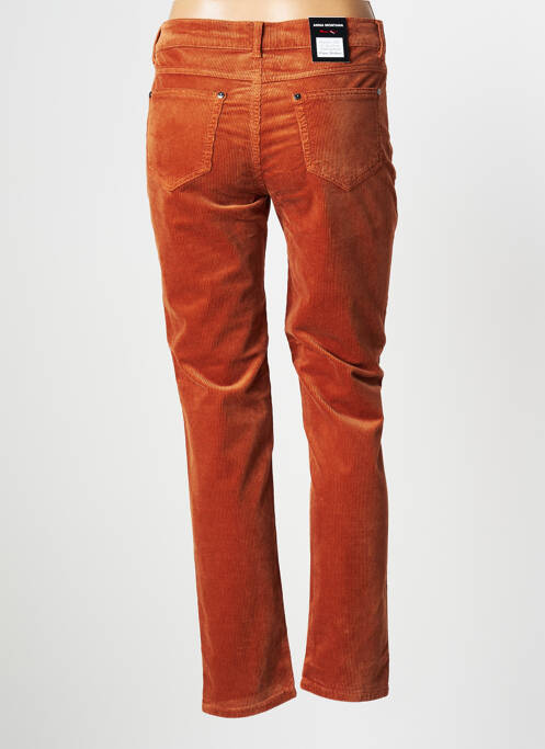 Pantalon slim marron ANNA MONTANA pour femme