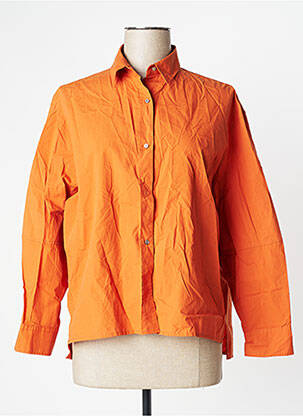 Chemisier coupe droite manches longues orange BELLA JONES femme