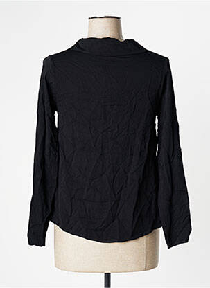 Chemisier tissage popeline manches longues noir MUS & BOMBON femme