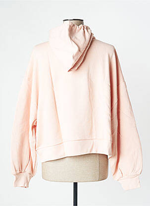 Sweat-shirt à capuche col v manches longues rose PEPE JEANS femme