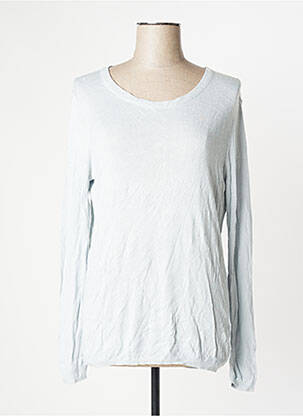 Pull resserrée sur le bas manches longues bleu ICHI femme