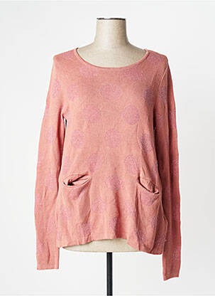 Pull resserrée sur le bas manches longues rose ICHI femme