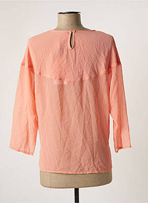 Blouse légère et transparente manches 3/4 rose ICHI femme