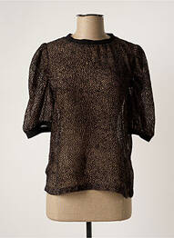 Top coupe fluide manches 3/4 noir NÜ femme