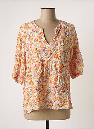 Blouse imprimé fleurs manches 3/4 beige PAKO LITTO femme