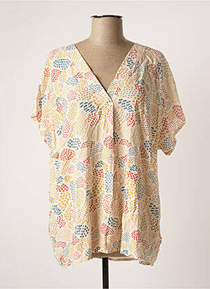 Blouse manches courtes manches courtes beige PAKO LITTO femme