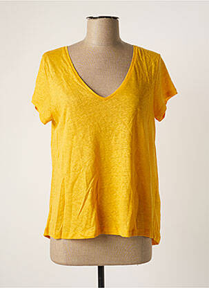 T-shirt coupe droite manches courtes jaune NOTSHY femme
