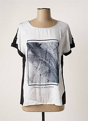 T-shirt imprimé fantaisie manches courtes gris SALSA femme