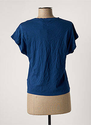 T-shirt sérigraphie manches courtes bleu JANE BLUE femme