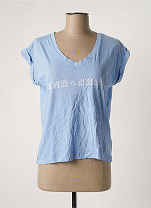 T-shirt coupe droite manches courtes bleu JANE BLUE femme