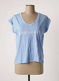 T-shirt coupe droite manches courtes bleu JANE BLUE femme