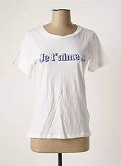 T-shirt blanc JANE BLUE pour femme seconde vue