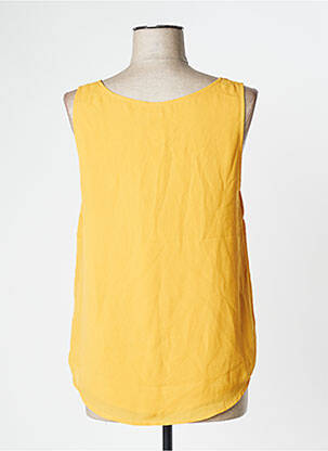 Top coupe fluide sans manche jaune ICHI femme