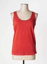Top tissage jersey sans manche marron PAKO LITTO femme
