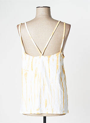 Top stretch sans manche jaune TIFFOSI femme