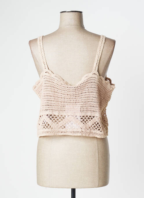 Top beige ICHI pour femme