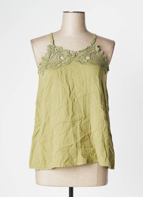 Top vert ICHI pour femme