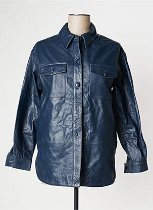 Veste casual coupe droite bleu ICHI femme