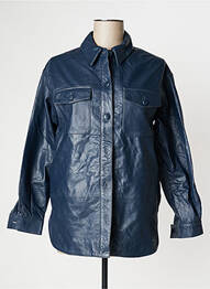 Veste casual coupe droite bleu ICHI femme