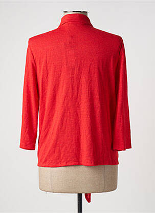 Chemisier coupe droite manches 3/4 rouge ZERO femme