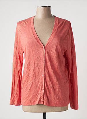 Gilet manches longues fermeture boutonnée sur le devant orange NOT SHY femme