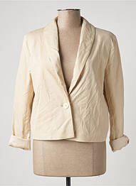 Blazer col châle beige ICHI femme