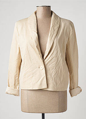 Blazer col châle beige ICHI femme