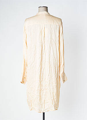 Robe mi-longue coupe fluide manches longues rose BELLA JONES femme